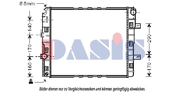 AKS DASIS Jäähdytin,moottorin jäähdytys 135100N